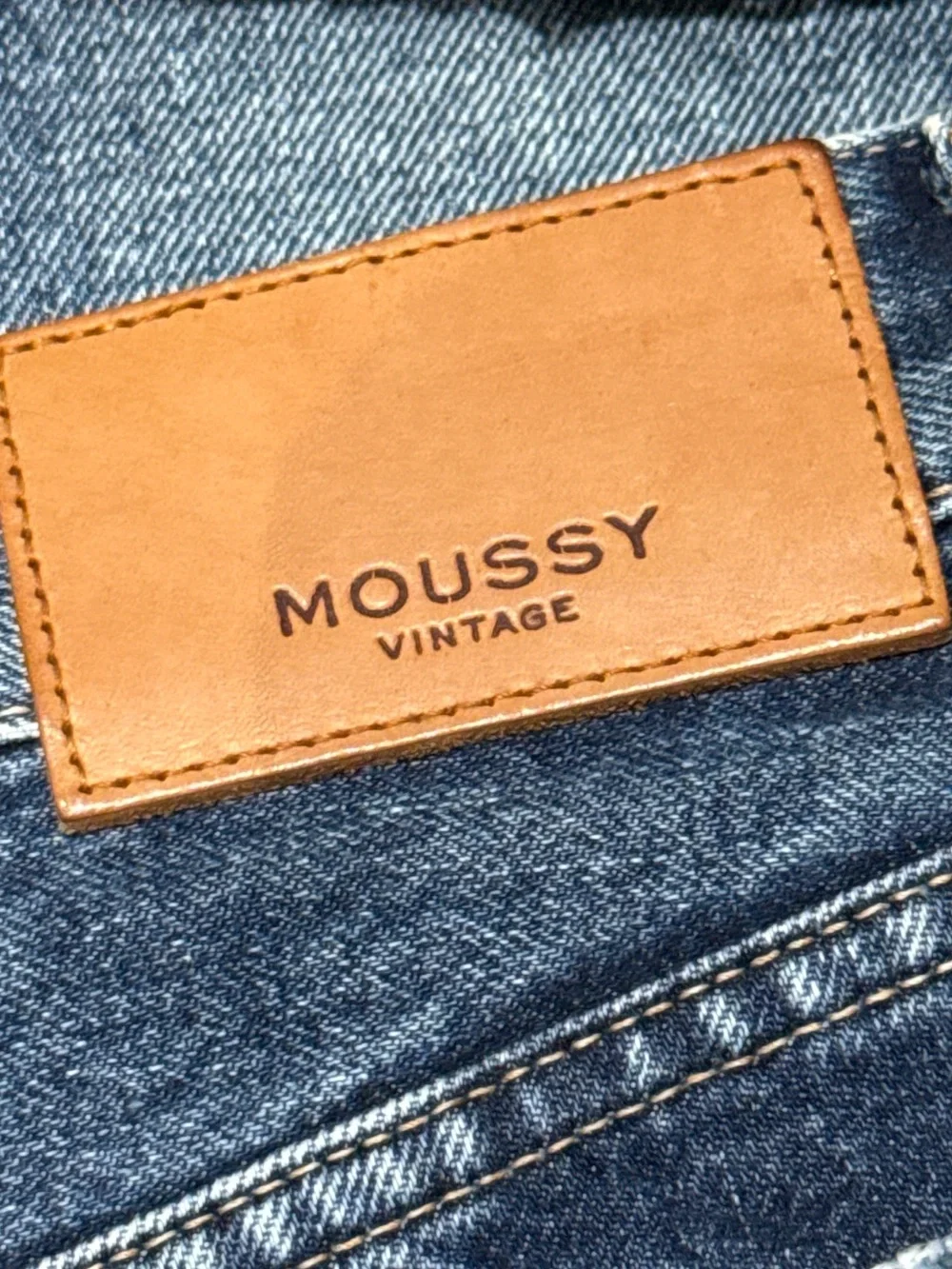 MOUSSY VINTAGE *NWOT* Japanese Dark Selvedge Raw Hem Denim Mini Skirt |‎ Sz 6/28